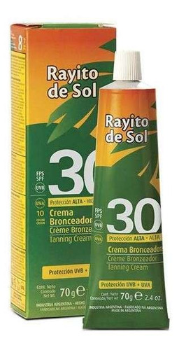 Rayito De Sol Crema Bronceadora Fps30 200 G