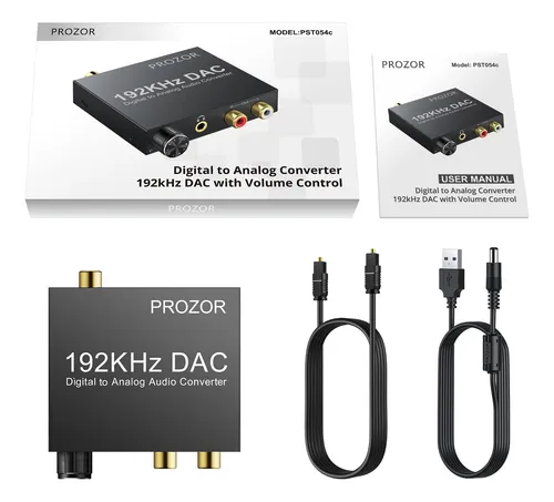 Convertidor De Audio Digital A Analógico Prozor 192 Khz Con