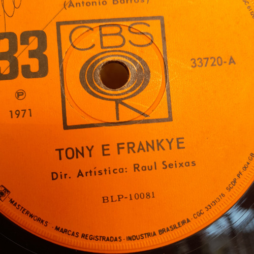 Imagem 7 de 7 de Compacto Tony E Frankye 1971 Dir. Artístico Raul Seixas