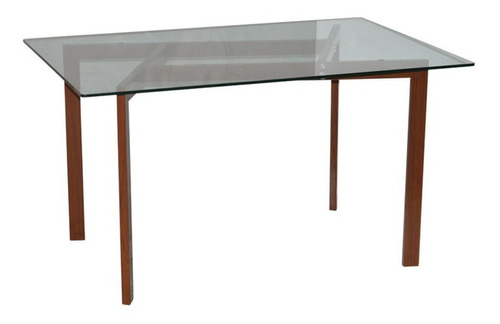 Mesa De Comedor Elegante Vidrio Templado 6 Puestos Eyra