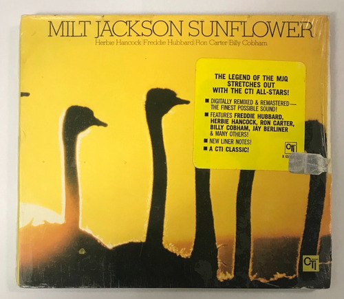 Cd Milt Jackson - Sunflower (1973/1997) Imp. C/bonus Lacrado