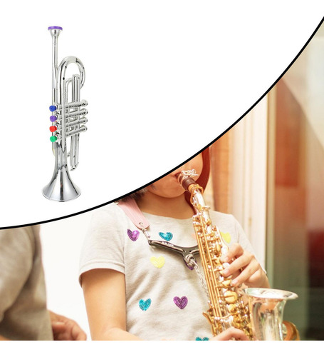 Cuernos De Trompeta De Juguete Juego Musical Juguete Plata