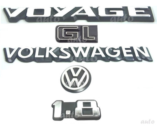 Emblemas Voyage Gl Volkswagen 1.8 + Vw Mala - 1987 À 1990