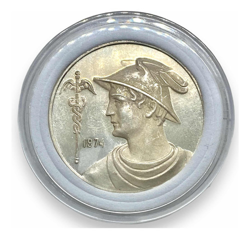 Medalla De Plata L.925 Por 100 Años Cámara De Comercio 1974