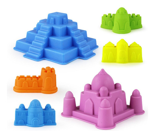 Juguetes Modelo Sand Beach Castle, Juego De 6 Piezas, Agua P
