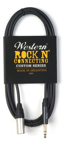 Cable Xlr A Plug Estéreo 3 M Western Balanceado Monitor