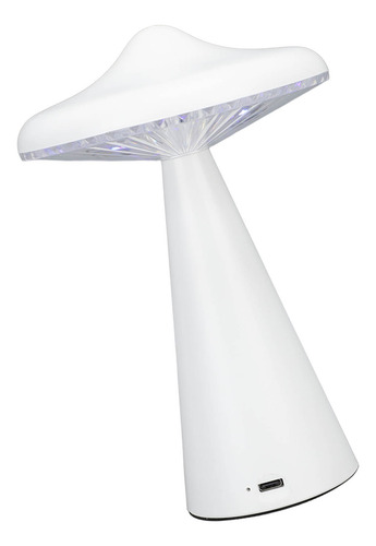 Mesa Led Con Forma De Hongo Blanco, Recargable Por Usb, Táct