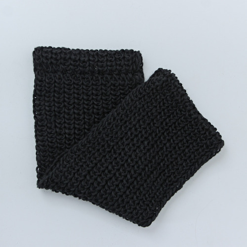 Cuello Rueda Tresher De Lana Abrigado Cálido Otoño/invierno Negro Liso Único