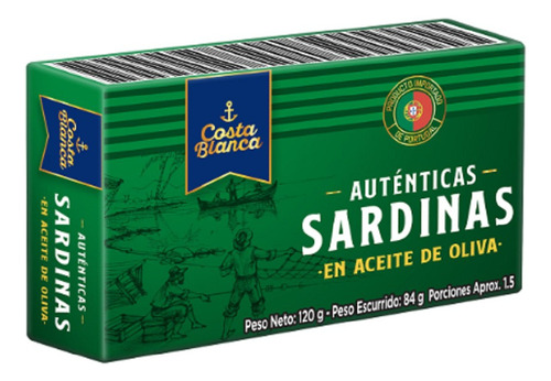 Sardinas Aceite De Oliva 120 Gr - g a $88