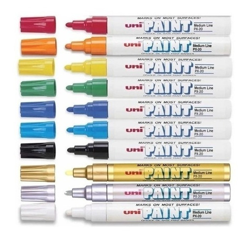 Imagen 1 de 1 de Marcador Perm. Pintura Uni-ball Px-20 Negro 2,2mm