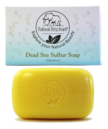 Jabón Natural Elephant Con Azufre Del Mar Muerto 130 Ml Con