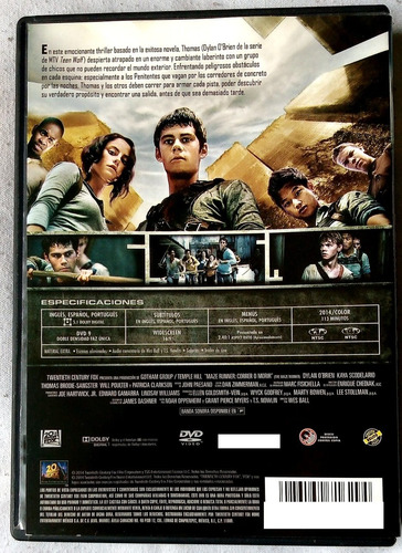 Maze Runner Correr O Morir Dvd Original (Usado)
