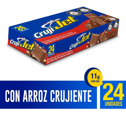 Chocolatina Jet Cruji Plegadiza X 24 Un - kg