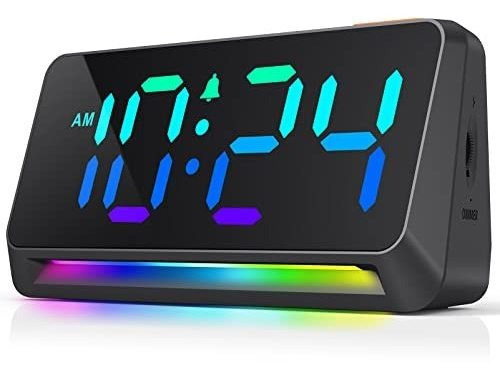 [rgb] Super Loud Alarma Reloj Para Dormitorio, Camas Trkmg