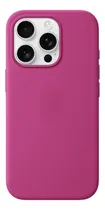 Comprar Case Magnético Para Iphone 16 Pro Max Con Logo De Silicona Fucsia Silicona Magnético