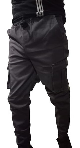 Jogger Cargo Gabardina Strech Para Hombre Pantalón Casual