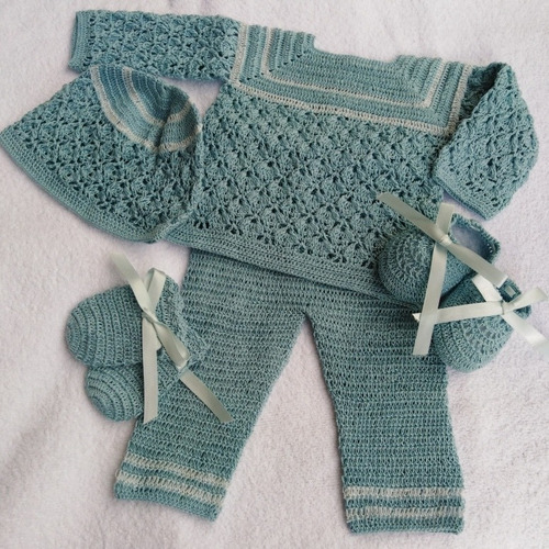 Set Conjunto De Bebe Tejido