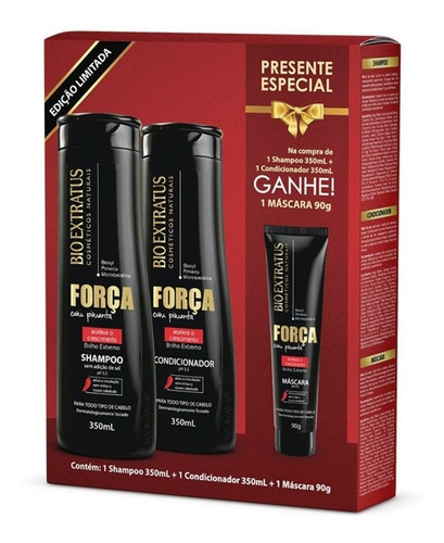 Imagem 1 de 3 de Condicionador Bio Extratus Força Com Pimenta + Shamp + Masca