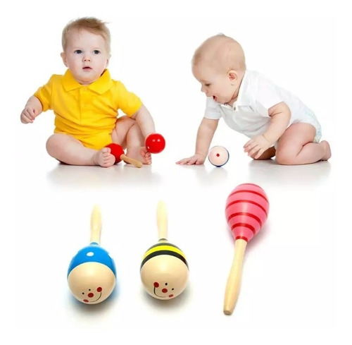 10 Maracas Instrumento Musical Chocalho Bebe Montessori Frete Gratis 10 Maracas Instrumento Musical Chocalho Bebe Montessori Frete Gratis