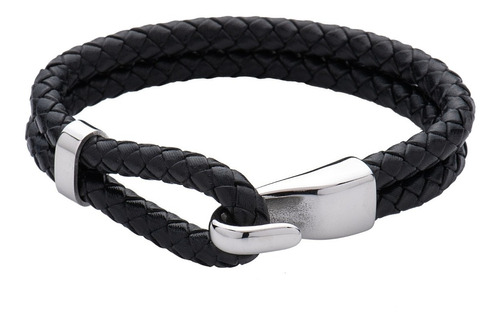 Pulseras Hombre, Brazaletes Piel Y Acero Inoxidable Luckman