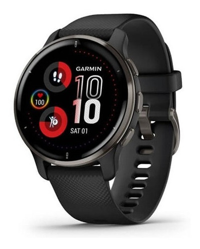 Garmin Venu 2 Plus Watch, Slate Stainless Steel Bezel 