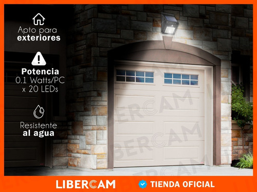 Imagen 5 de 10 de Panel Reflector Solar 20 Led Sensor Movimiento Ip65