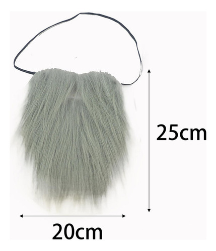 Conjunto De Barba Y Cabello, Accesorios Para Disfraz De Gris