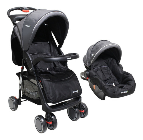 Cochecito Cuna Bebé Travel System Avanti Con Huevito Color Negro