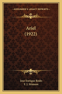 Libro Ariel (1922) - Rodo, Jose Enrique