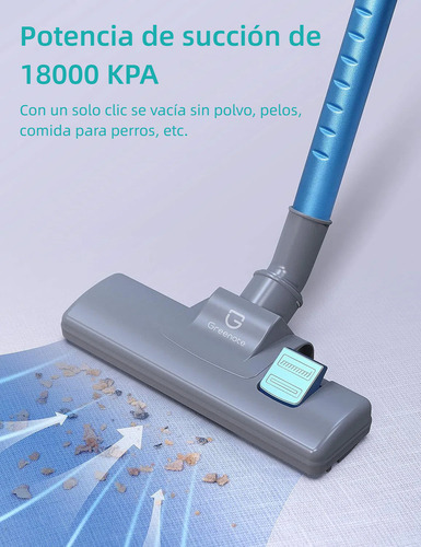 Greenote Aspiradora De Mano Con Cable 600w 4 En 1 18kpa 1,2l Portatil