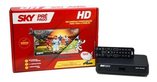2 Receptores Sky Pré Pago Flex Hd + Habilitação Com Globo