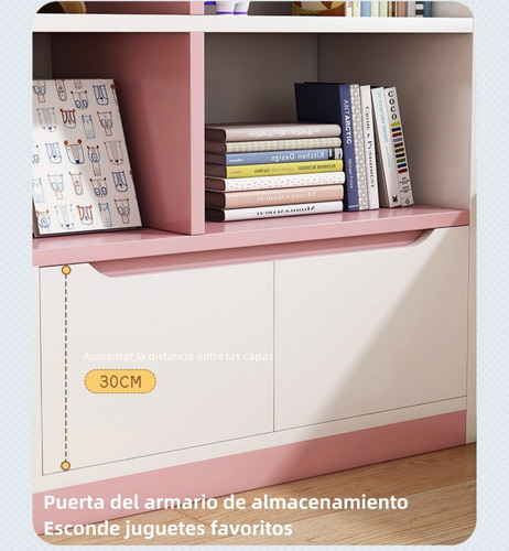 5 Niveles Librero Estantería Y Mueble Organizador Multiuso Rosa