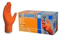 Comprar Guantes Nitrilo Naranja 8 Mil Textura Diamante Talle ---