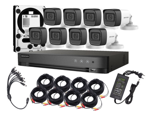 Kit Cctv Profesional Hikvision 8ch Hd 720p Dd 1tb