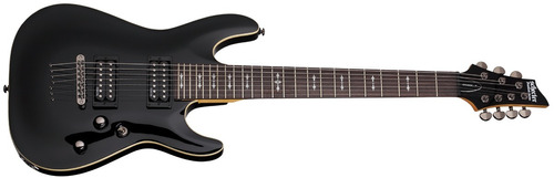 Schecter Omen 7 Guitarra 7 Cuerdas Thru Body Hh Black