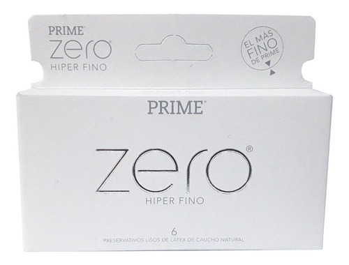 Prime Zero Preservativos Caja X 6u  Hiper Fino Novedad