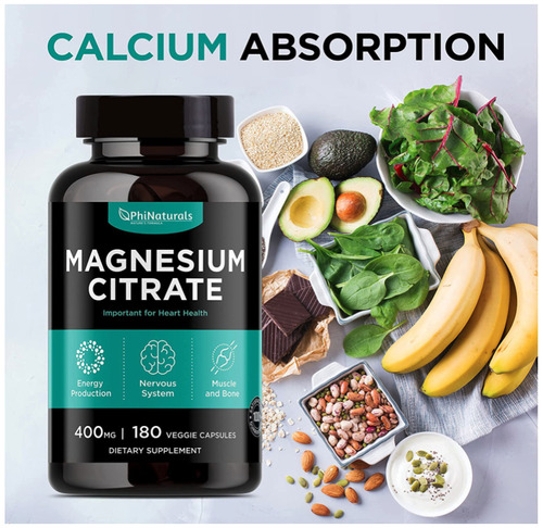 Citrato De Magnesio 400mg X 180 Capsulas
