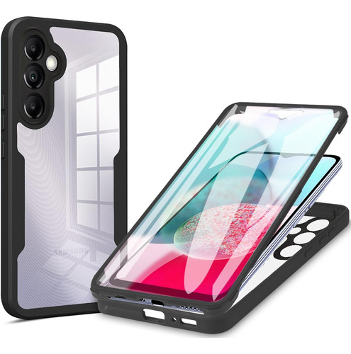 Funda Soft Tpu Para Galaxy A34 Transparente Con Bizel Negro