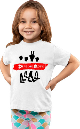 Playera De Nina O Niño Blanca Blanca De Depeche Mode