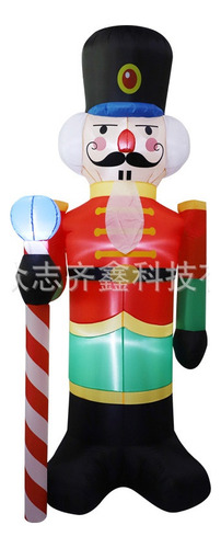 Soldado Inflable Navideño De Nogal De 2,4m Con Luz Led