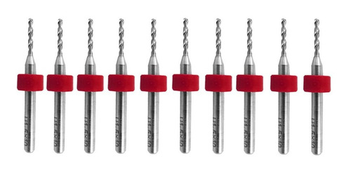 10 Micro Mechas De Carburo 2,5mm Para Cnc Pcb Dremel