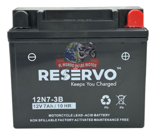 Bateria Gel Yb7b-b Reservo Mundomotos.uy