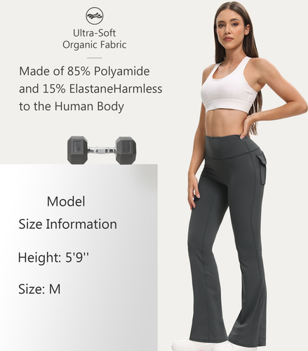Leggings Deportivos Para Mujer, Piernas Anchas, Elásticos, P