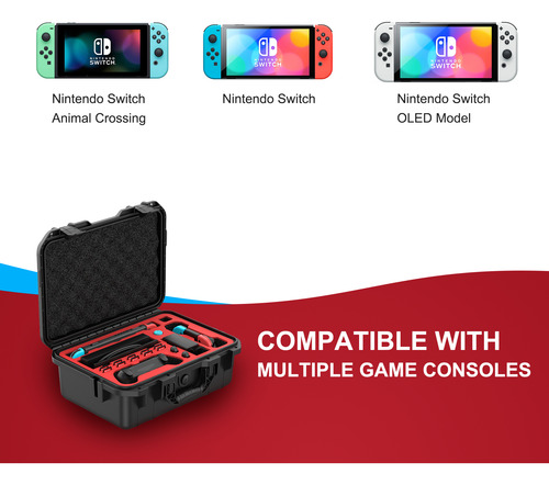 Funda De Transporte Almacenamiento Para Switch/ Oled/ Lite Negro