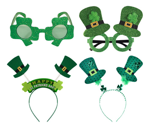 4x St Patricks Day Gafas Diadema Anteojos Head Wear