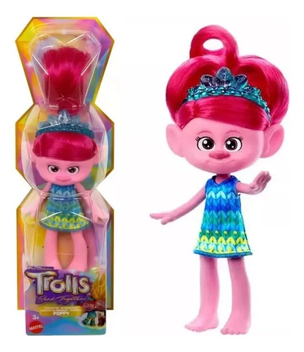 Trolls Muñecas Poppy Viva Chenille Clásica Vanguardia 3 Pzs