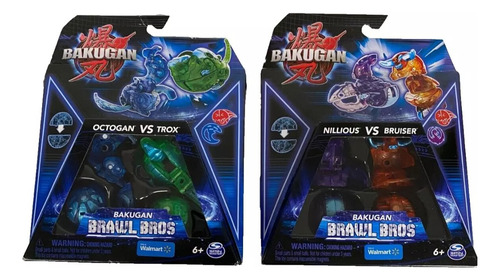 Bakugan Brawl Bros Octogan V Trox Nillious V Bruiser Walmart