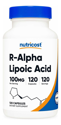 R Ácido Alfa Lipoico R Alpha Lipoic Acid 100 Alta Absorción