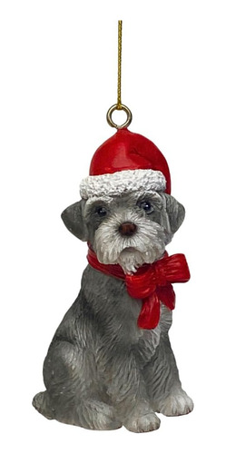 Figura De Perro Navideño Con Sombreros De Papá Noel Schnauze