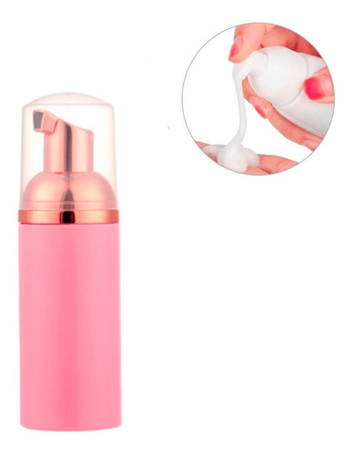 Frasco Pump P / Fazer Espuma E Higienizacao Facial 50ml Rosa